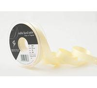 Berisfords Double FACE Poly Satin Ribbon, Pale Lemon, 15 mm