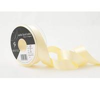 Berisfords Double FACE Poly Satin Ribbon, Pale Lemon, 25 mm