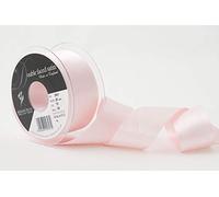 Berisfords Double FACE Poly Satin Ribbon, Pale Pink, 10.5x10.5x4.6 cm