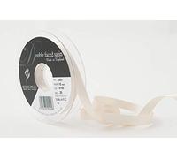 Berisfords Double FACE Poly Satin Ribbon, Pearl, 10 mm