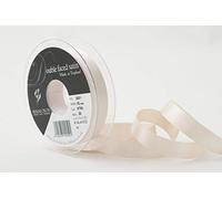 Berisfords Double FACE Poly Satin Ribbon, Pearl, 15 mm