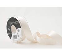 Berisfords Double FACE Poly Satin Ribbon, Pearl, 25 mm