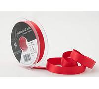 Berisfords Double FACE Poly Satin Ribbon, Poppy Red, 15 mm