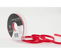 Berisfords Double FACE Poly Satin Ribbon, Poppy Red, 7 mm