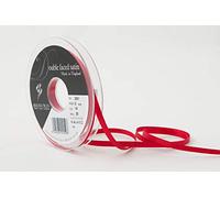 Berisfords Double FACE Poly Satin Ribbon, Red, 5 mm