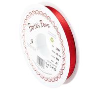 Berisfords Double FACE Poly Satin Ribbon, Scarletberry, 10 mm