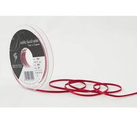 Berisfords Double FACE Poly Satin Ribbon, Scarletberry, 3 mm