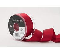 Berisfords Double FACE Poly Satin Ribbon, Scarletberry, 35 mm