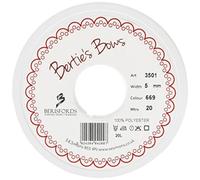 Berisfords Double FACE Poly Satin Ribbon, Smoked Grey, 5 mm