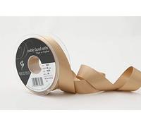 Berisfords Double FACE Poly Satin Ribbon, Straw, 10.5x10.5x3 cm