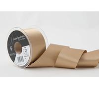 Berisfords Double FACE Poly Satin Ribbon, Straw, 50 mm