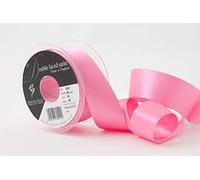 Berisfords Double FACE Poly Satin Ribbon, Sugar Pink, 35 mm
