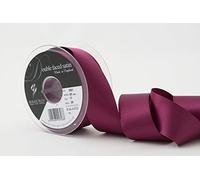 Berisfords Double FACE Poly Satin Ribbon, Wine, 35 mm