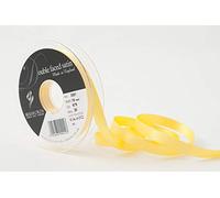 Berisfords Double FACE Poly Satin Ribbon, Yellow, 10 mm