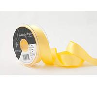 Berisfords Double FACE Poly Satin Ribbon, Yellow, 25 mm
