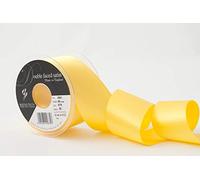 Berisfords Double FACE Poly Satin Ribbon, Yellow, 50 mm
