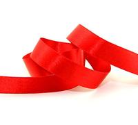 Berisfords Double Faced Satin Ribbon 3mm wide Red 250 - 30 metre roll