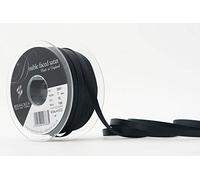 Berisfords Double Faced Satin Ribbon, Black, 7 mm Width, 100 metre Length 5024264203835