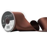 Berisfords Double Faced Satin Ribbon, Dark Brown, 70 mm Width, 20 metre Length