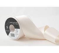 Berisfords Double Faced Satin Ribbon, Pearl, 70 mm Width, 20 metre Length