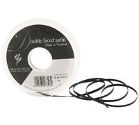 Berisfords Double Satin Ribbon, Black, 3 mm x 30 m (Package may vary)