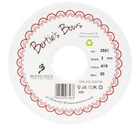 Berisfords Double Satin Ribbon, Bridal White, 3 mm