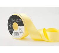 Berisfords Double Satin Ribbon, Lemon, 35 mm
