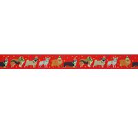 Berisfords Festive Pets Ribbon, Red, 25mm
