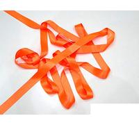 Berisfords Fluorescent Orange 5mm Double Sided Satin Ribbon 100% Polyester Yarn (20 Meters)