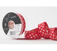 Berisfords Galaxy Ribbon, Red/Gold, 25 mm