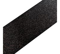 Berisfords Glitter Satin Ribbon 10mm Wide Black (1 Metre)