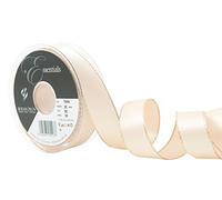 Berisfords Gold Edge Satin, Polyester, Cream, 10.4 x 10.4 x 2.9 cm