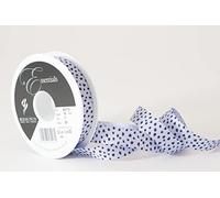 Berisfords Grosgrain Patterned Ribbon ‘Dalmation’ Black on Lilac 16mm Wide 20m Reel