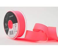 Berisfords Grosgrain Ribbon, Flo Pink, 25 mm