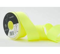 Berisfords Grosgrain Ribbon, Flo Yellow, 40 mm