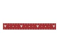 Berisford's Hearts & Kisses 15mm wide Ribbon Red - per 3 metres