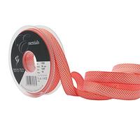 Berisfords Herringbone Woven Ribbon, Orange, 16 mm