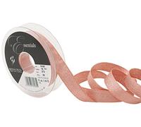 Berisfords Lame Ribbon, Rose Gold, 15 mm x 20 m