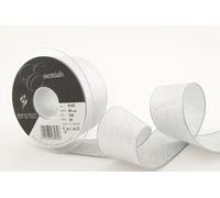 Berisfords Lame Ribbon, Silver, 40mm