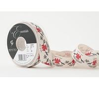 Berisfords Mountain Fox Ribbon, Red, 25 mm