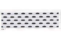 Berisfords Parallel Stitch Ribbon, Bianco/Black, 25mm