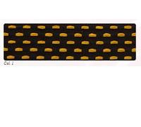 Berisfords Parallel Stitch Ribbon, Black/Marigold, 25mm