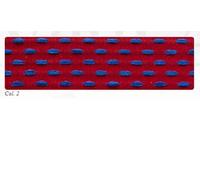 Berisfords Parallel Stitch Ribbon, Scarlet/Royal, 25mm