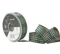 Berisfords Polyester Tartan Ribbon, Irish National, 25 mm