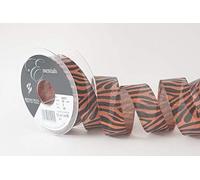 Berisfords Ribbon, Copper/Black, 25mm