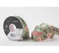 Berisfords Ribbon, Green, 25mm x 20m roll