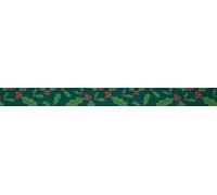 Berisfords Ribbon, Green/Red, 25mm