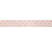 Berisfords Ribbon Reel, Polyester, Pink/Gold, One Size