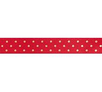 Berisfords Ribbon Reel, Polyester, RED/Gold, One Size