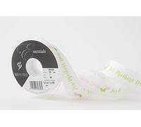 Berisfords Ribbon, White, 25mm x 25m roll